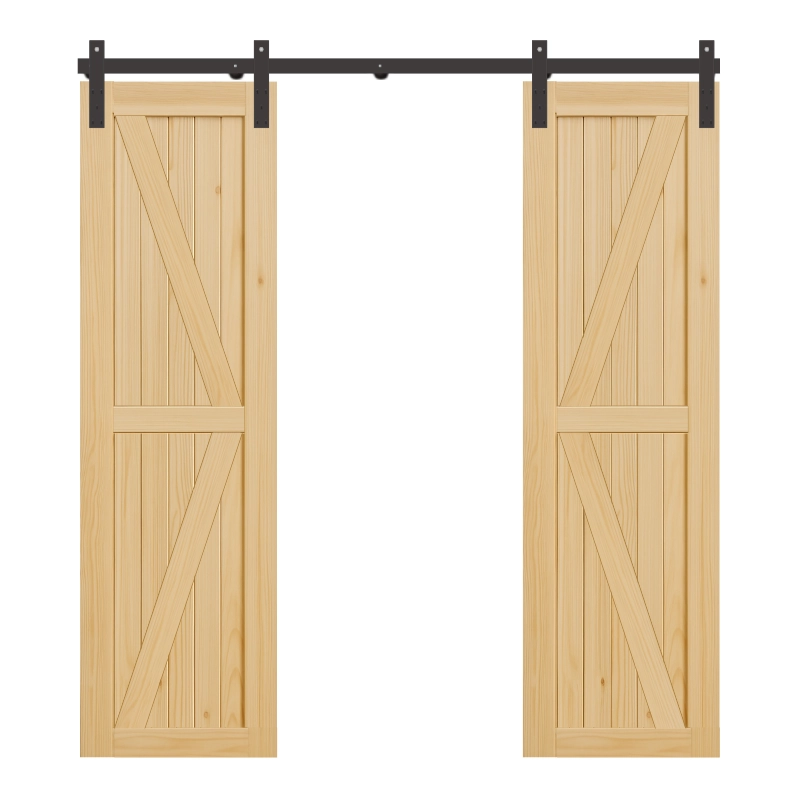 Double V Shape Sliding Barn Door