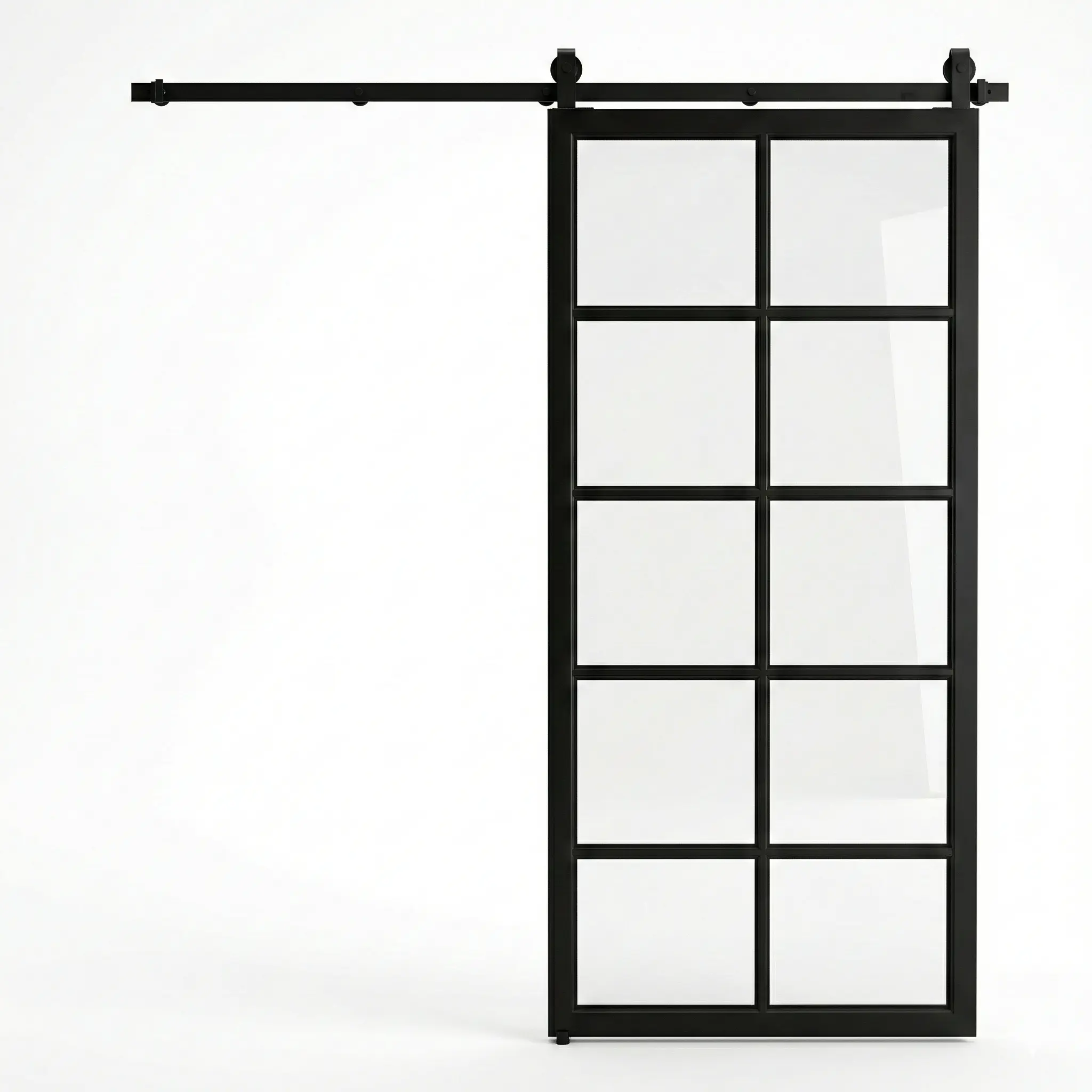 10 Pane Steel Sliding Barn Door