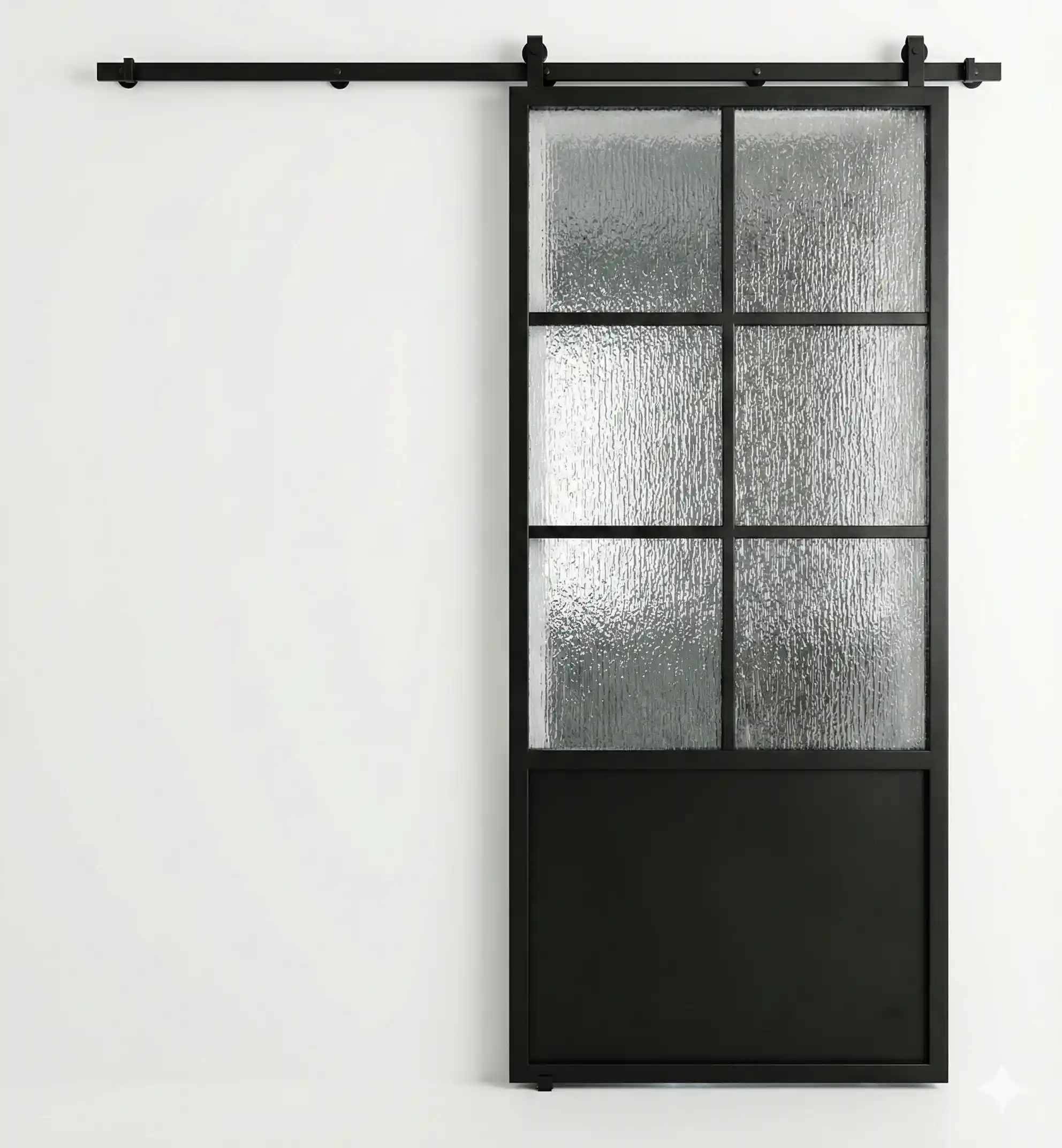 Glass steel sliding barn door
