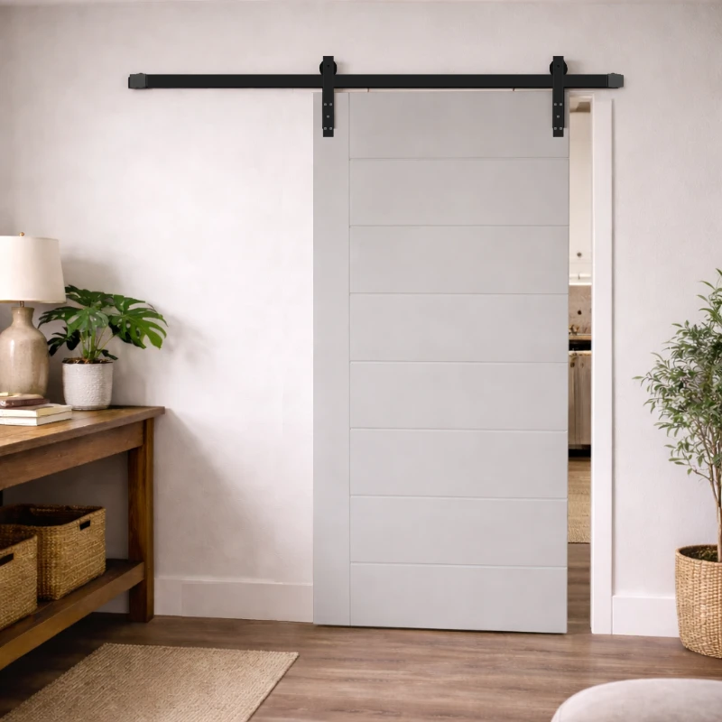 Minimalist Groove Sliding Barn Door | 930x2100mm | Track kit Included - Image 2
