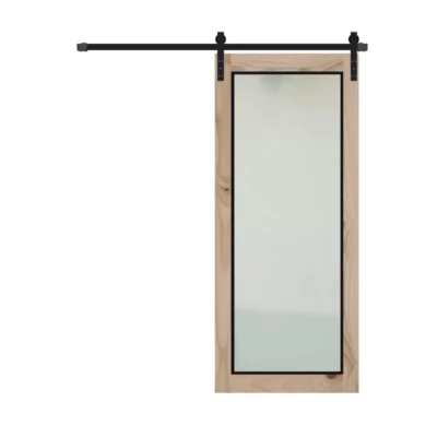 Frosted Glass Sliding Barn Door
